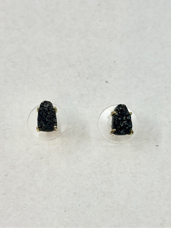 Kendra Scott Jewelry - Kendra Scott Black Druzy Teardrop Stud Earrings
